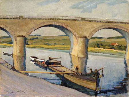 unknow artist The Bridge at Remich China oil painting art
